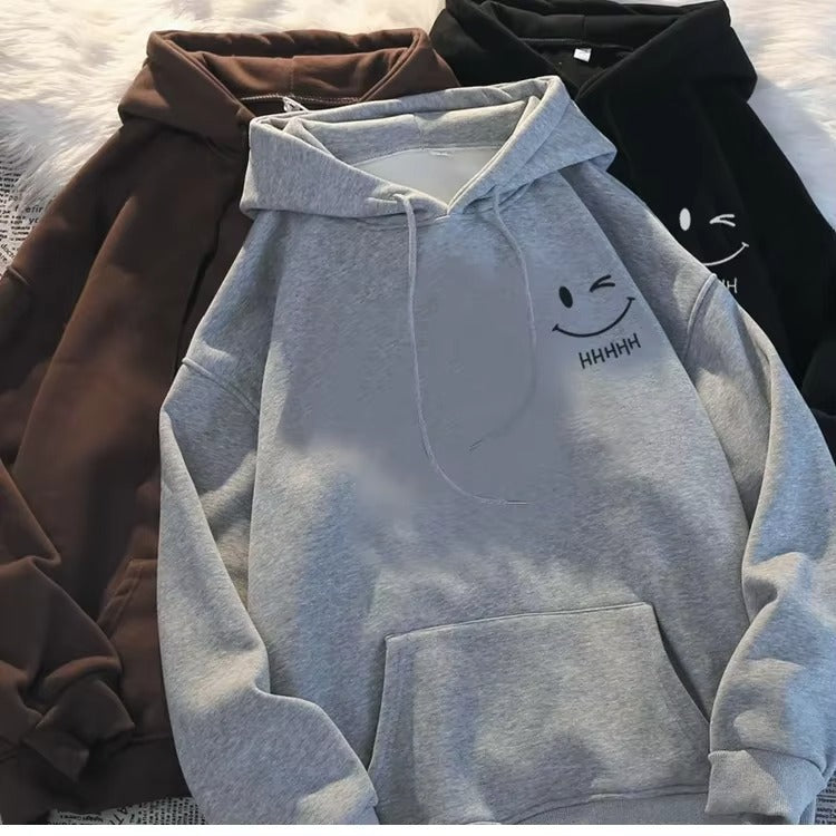 Men's Smiling Face Funny Fashion Couple Hoodie
